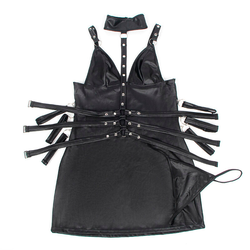 SUBBLIME - 954413 BODY BONDAGE EN CUIR NOIR L/XL SUBBLIME DRESSES