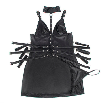 SUBBLIME - 954413 BODY BONDAGE EN CUIR NOIR L/XL SUBBLIME DRESSES