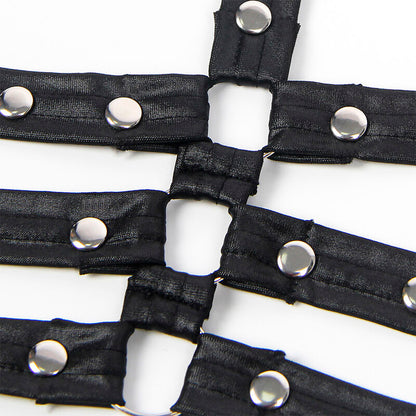 SUBBLIME - 954413 BODY BONDAGE EN CUIR NOIR L/XL SUBBLIME DRESSES