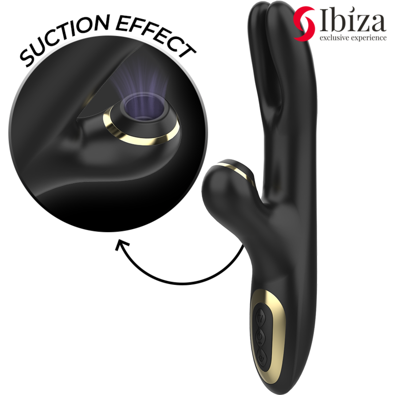 IBIZA - VIBRATEUR DOUBLE SERRAGE NOIR IBIZA TECHNOLOGY