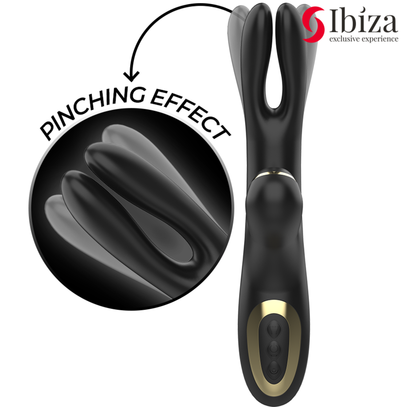 IBIZA - VIBRATEUR DOUBLE SERRAGE NOIR IBIZA TECHNOLOGY