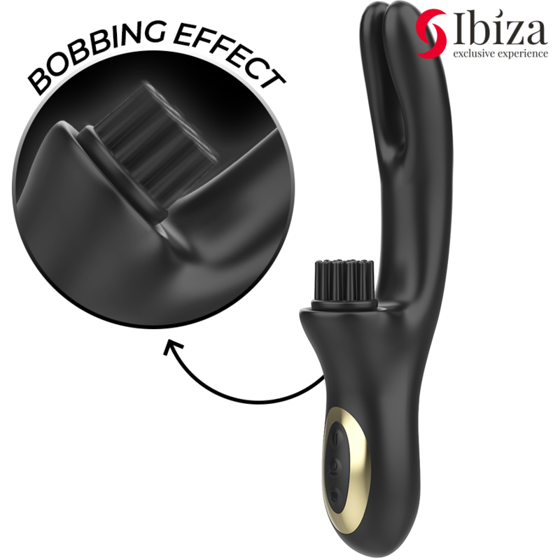 IBIZA - VIBRATEUR CLITORIALE MULTICELLULAIRE À BROSSAGE RABITT HI-TECH ET DOUBLE ONDES IBIZA TECHNOLOGY