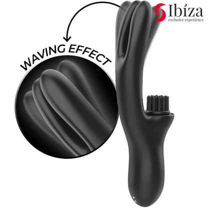 IBIZA - VIBRATEUR CLITORIALE MULTICELLULAIRE À BROSSAGE RABITT HI-TECH ET DOUBLE ONDES IBIZA TECHNOLOGY