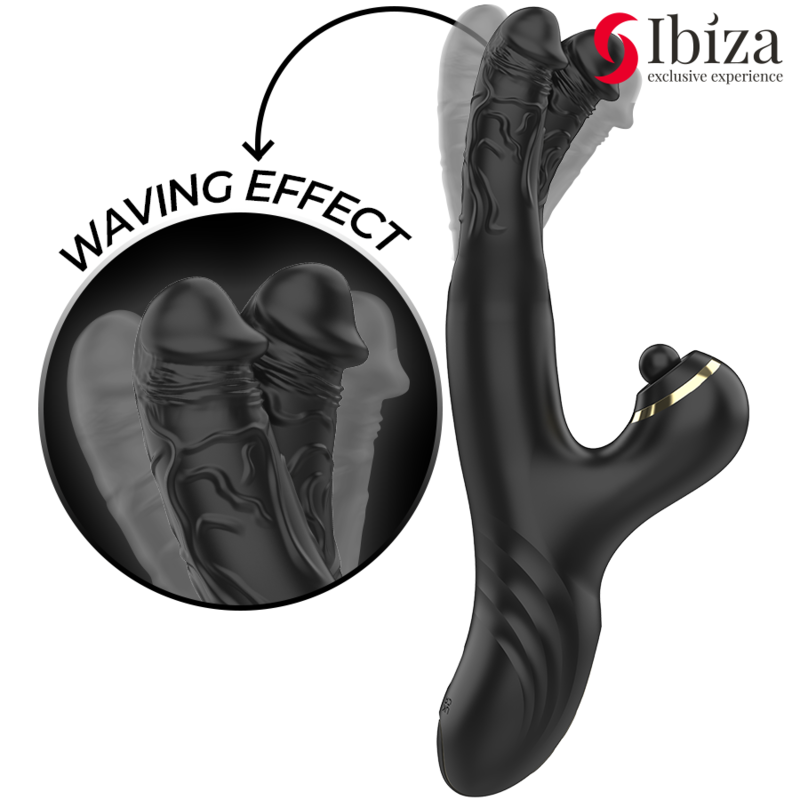 IBIZA - DOUBLE VIBRATEUR TWO DRAGONS NOIR IBIZA TECHNOLOGY