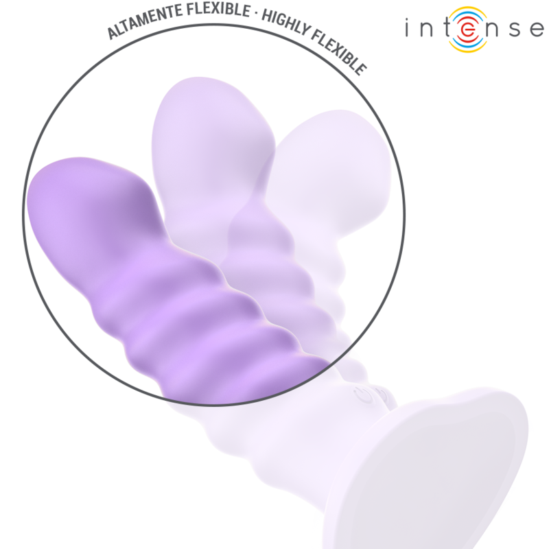 INTENSE - BRENDA VIBRATEUR TAILLE M DESIGN SPIRALE 10 VIBRATIONS VIOLET TÉLÉCOMMANDE INTENSE FUN TOYS
