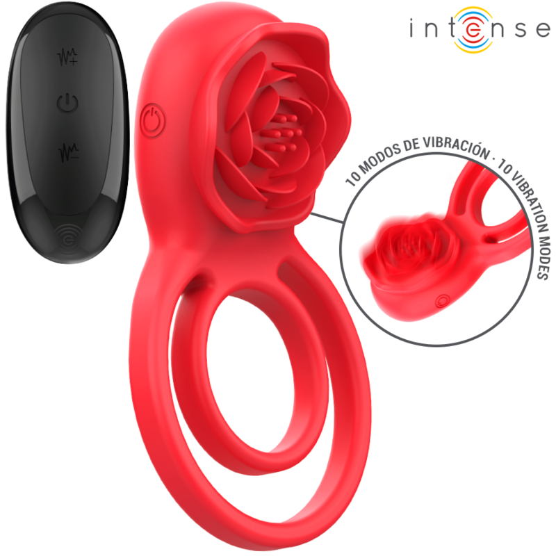 INTENSE - GAIL STIMULATEUR ROSE 10 VIBRATIONS ROUGE TELECOMMANDE INTENSE FUN TOYS