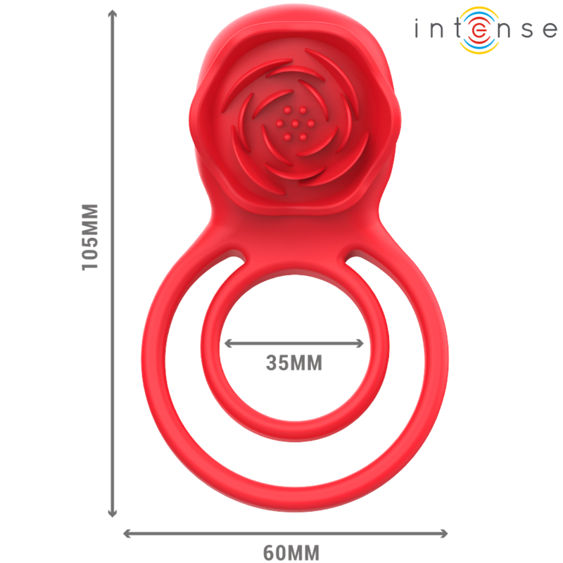 INTENSE - GAIL STIMULATEUR ROSE 10 VIBRATIONS ROUGE TELECOMMANDE INTENSE FUN TOYS