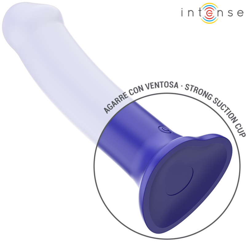 INTENSE - VICTORIA VIBRATEUR AVEC VENTOUSE 10 VIBRATIONS BLEU FONCÉ TÉLÉCOMMANDE INTENSE FUN TOYS