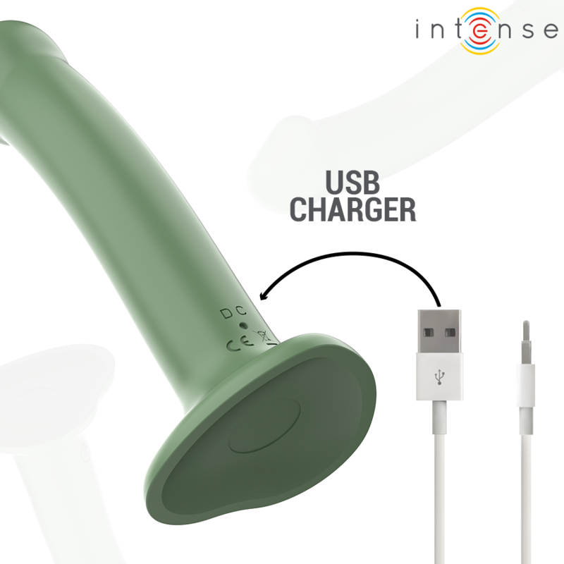INTENSE - BECCA VIBRATEUR AVEC VENTOUSE 10 VIBRATIONS TÉLÉCOMMANDE VERTE INTENSE FUN TOYS