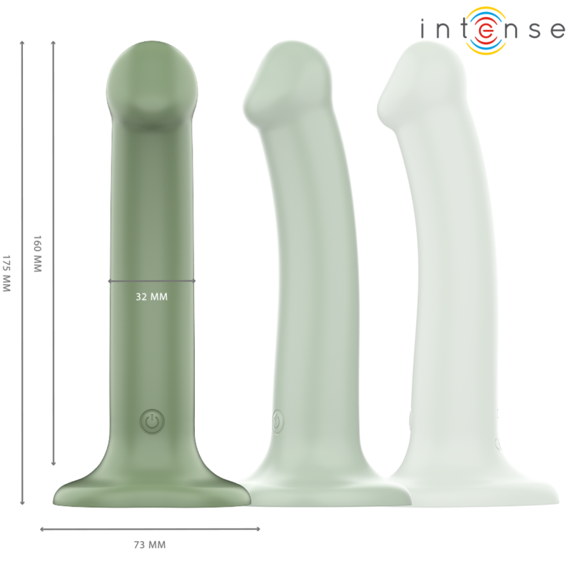 INTENSE - BECCA VIBRATEUR AVEC VENTOUSE 10 VIBRATIONS TÉLÉCOMMANDE VERTE INTENSE FUN TOYS