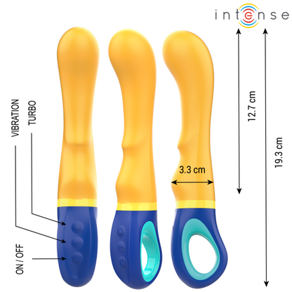 INTENSE - VIBRATEUR POINT G JAUNE SHAGGY INTENSE FUN TOYS