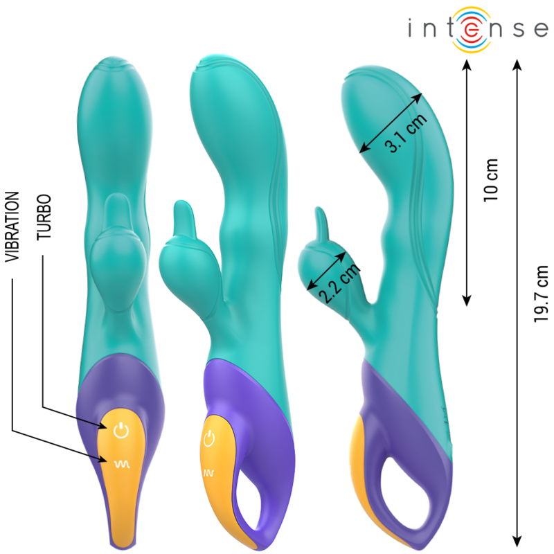 INTENSE - FRED VIBRATEUR RABBIT BLEU INTENSE FUN TOYS
