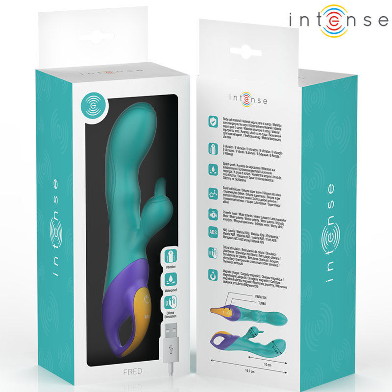 INTENSE - FRED VIBRATEUR RABBIT BLEU INTENSE FUN TOYS