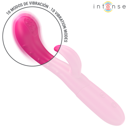 INTENSE - AMARA VIBRATEUR AVEC LANGUE STIMULANTE 10 VIBRATIONS ROSE INTENSE FUN TOYS