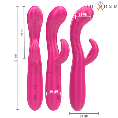 INTENSE - AMARA VIBRATEUR AVEC LANGUE STIMULANTE 10 VIBRATIONS ROSE INTENSE FUN TOYS