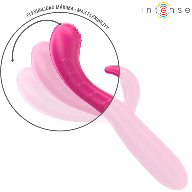 INTENSE - AMARA VIBRATEUR AVEC LANGUE STIMULANTE 10 VIBRATIONS ROSE INTENSE FUN TOYS