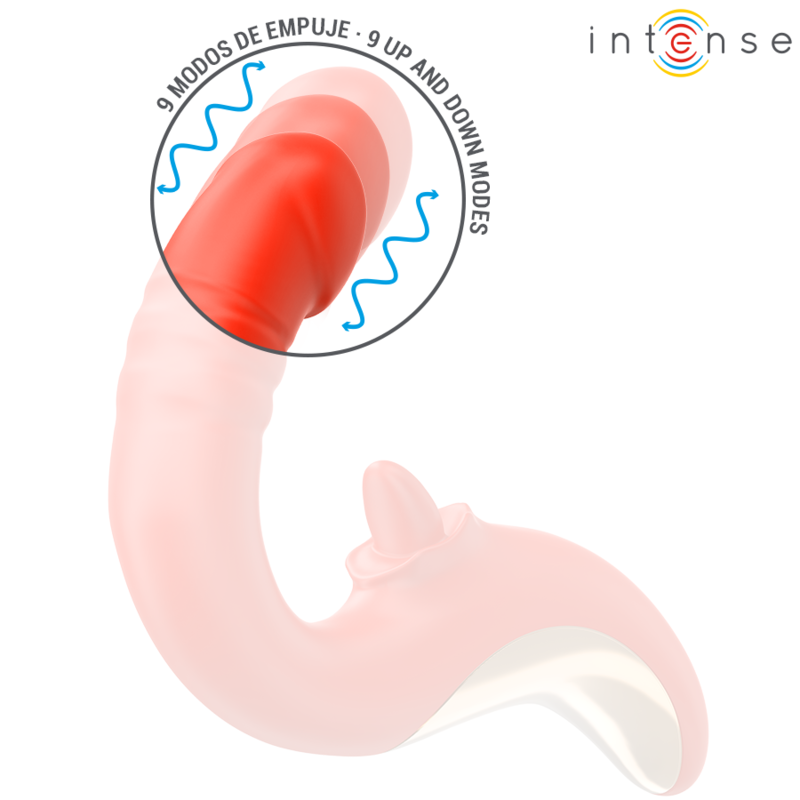 INTENSE - VIBRATEUR ET STIMULATEUR PAULINA EN FORME DE U ROUGE INTENSE FUN TOYS