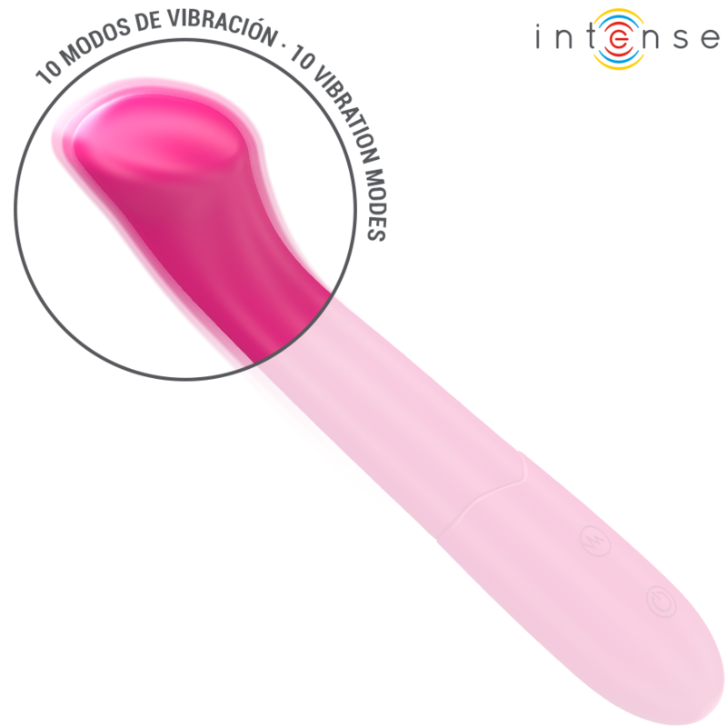 INTENSE - PATY VIBRATEUR 19 CM FLEXIBLE 10 VIBRATIONS MODÈLE 2 ROSE INTENSE FUN TOYS