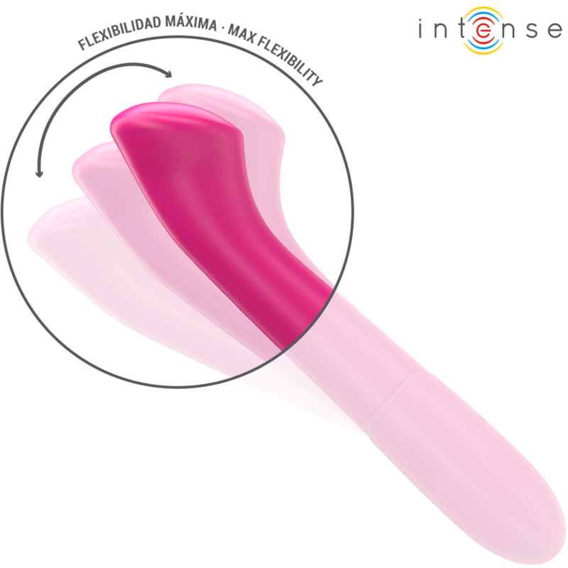 INTENSE - PATY VIBRATEUR 19 CM FLEXIBLE 10 VIBRATIONS MODÈLE 2 ROSE INTENSE FUN TOYS