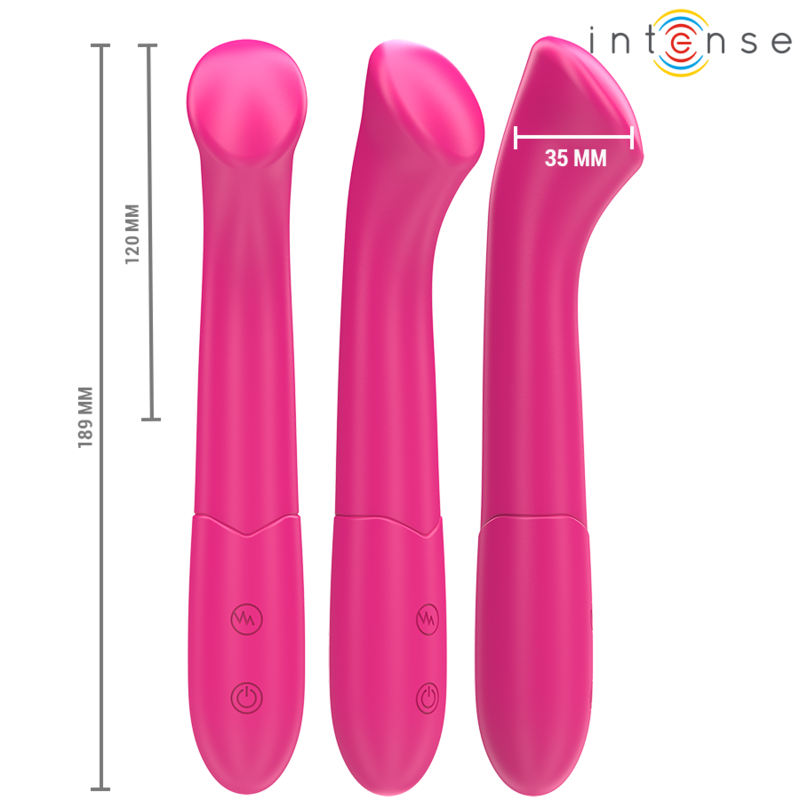 INTENSE - PATY VIBRATEUR 19 CM FLEXIBLE 10 VIBRATIONS MODÈLE 2 ROSE INTENSE FUN TOYS