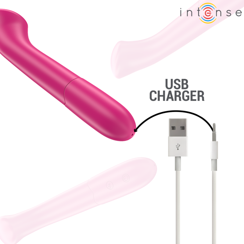 INTENSE - PATY VIBRATEUR 19 CM FLEXIBLE 10 VIBRATIONS MODÈLE 2 ROSE INTENSE FUN TOYS