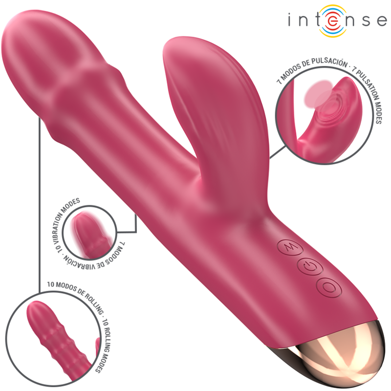 INTENSE - CHLOE VIBRATEUR MULTIFONCTION 3 EN 1 ROUGE INTENSE FUN TOYS