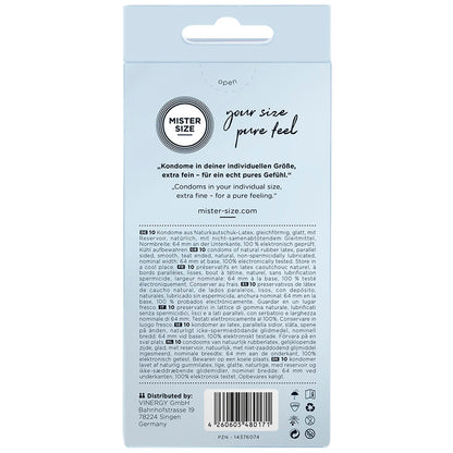 MISTER SIZE - PRÉSERVATIFS TAILLE XXL 64 MM (10 UNITÉS) MISTER SIZE