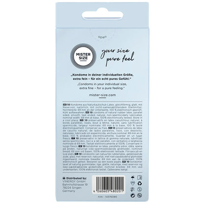 MISTER SIZE - PRÉSERVATIFS TAILLE XXXL 69 MM (10 UNITÉS) MISTER SIZE