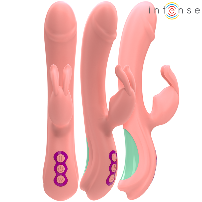 INTENSE - RACHEL VIBRATEUR RABBIT 5 VIBRATIONS ROSE INTENSE FUN TOYS