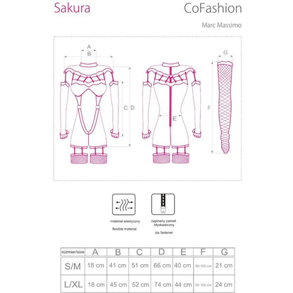 LIVCO CORSETTI FASHION - COMBINAISON SAKURA CF 90357 + GANTS LONGS + PORTE-JARRETELLES NOIR S/M LIVCO CORSETTI SETS