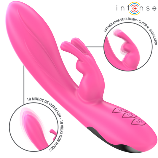 INTENSE - RANDALL VIBRATEUR RABBIT 10 VIBRATIONS ROSE INTENSE FUN TOYS
