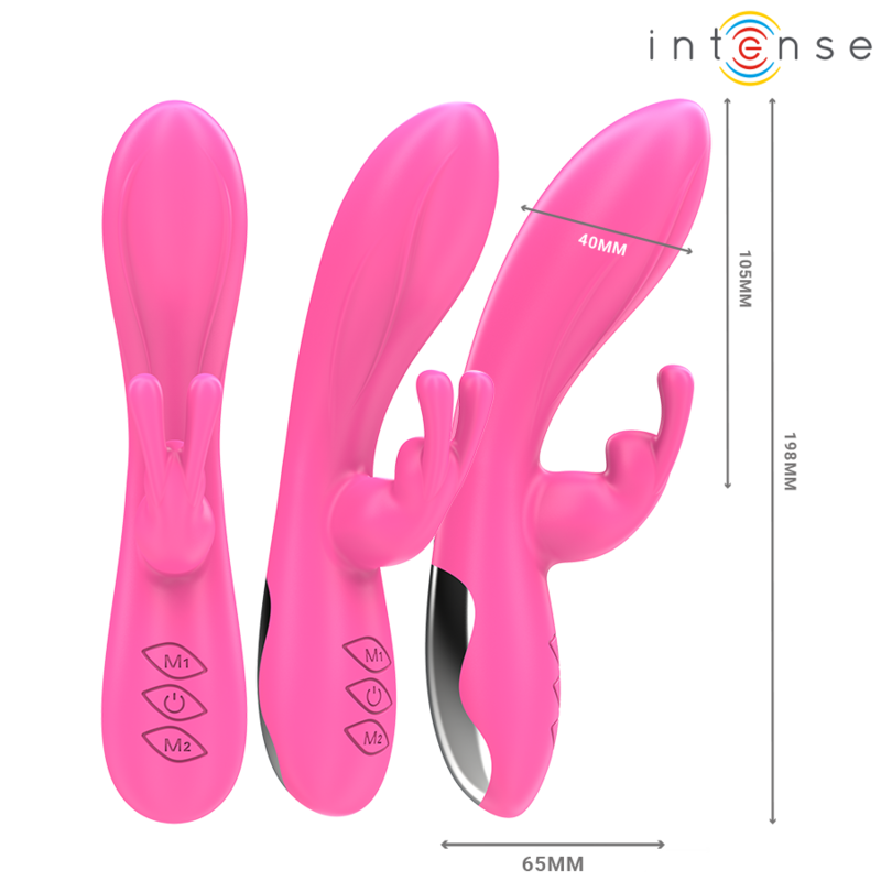 INTENSE - RANDALL VIBRATEUR RABBIT 10 VIBRATIONS ROSE INTENSE FUN TOYS