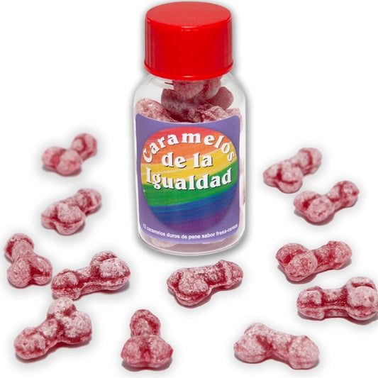 DIABLO PICANTE - 12 BONBONS ÉGALITÉ DE FORME DE PÉNIS FRAISE/CERISE DIABLO PICANTE