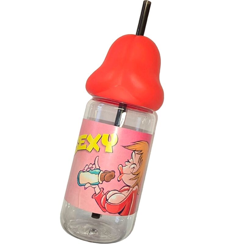 DIABLO PICANTE - BIBERON EN FORME DE PÉNIS 360 ML ROUGE DIABLO PICANTE