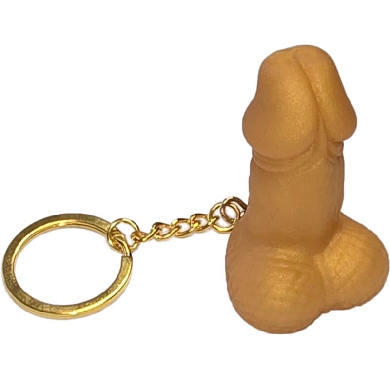 DIABLO PICANTE - PORTE-CLÉS EN FORME DE PÉNIS DORÉ DIABLO PICANTE