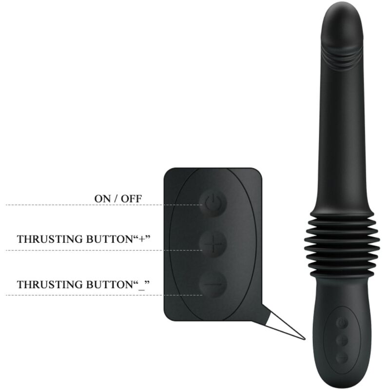 PRETTY LOVE - VIBRATEUR PAZUZU 3 MODES DE POUSSÉE NOIR PRETTY LOVE