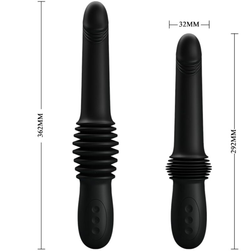 PRETTY LOVE - VIBRATEUR PAZUZU 3 MODES DE POUSSÉE NOIR PRETTY LOVE