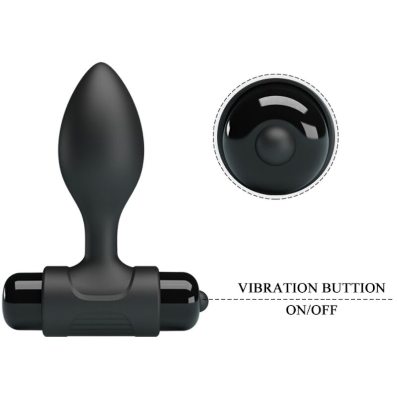 PRETTY LOVE - VIBRA BUTT 10 VIBRATIONS PLUG ANAL NOIR PRETTY LOVE PARTY UP