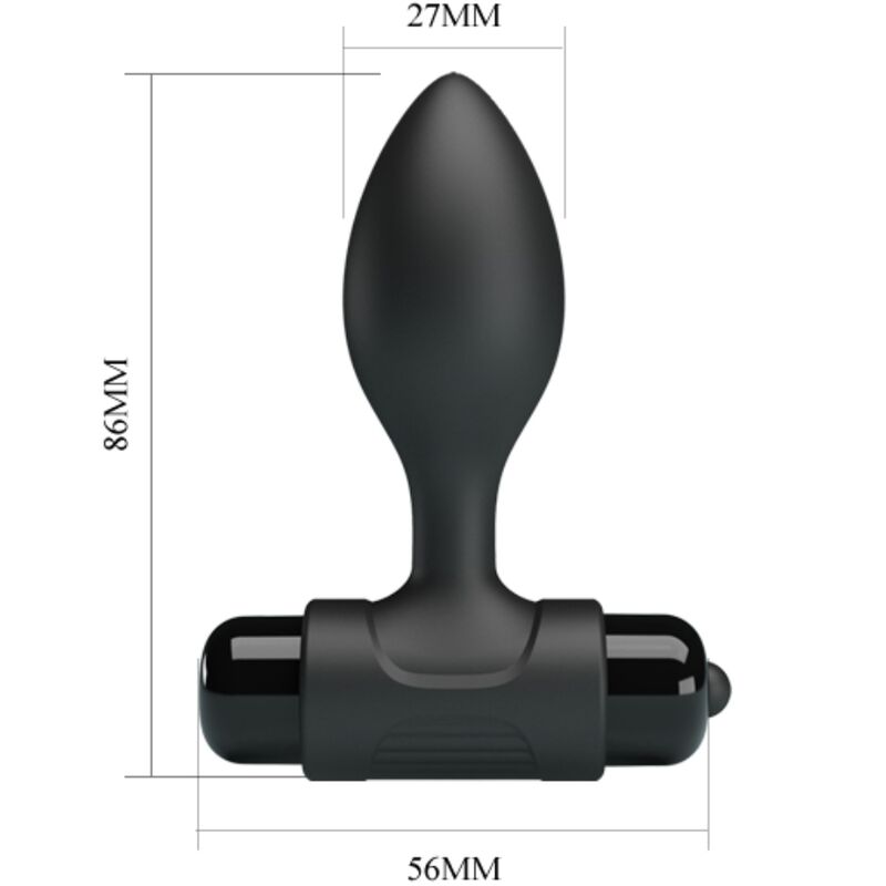 PRETTY LOVE - VIBRA BUTT 10 VIBRATIONS PLUG ANAL NOIR PRETTY LOVE PARTY UP