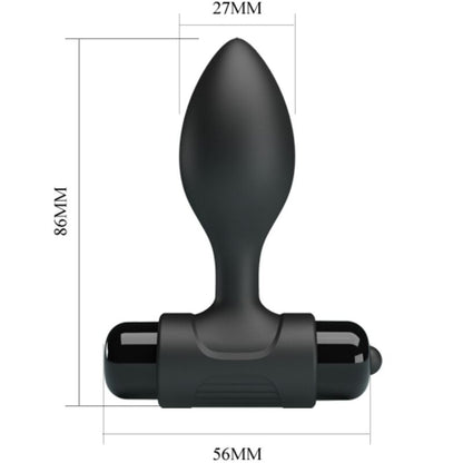 PRETTY LOVE - VIBRA BUTT 10 VIBRATIONS PLUG ANAL NOIR PRETTY LOVE PARTY UP