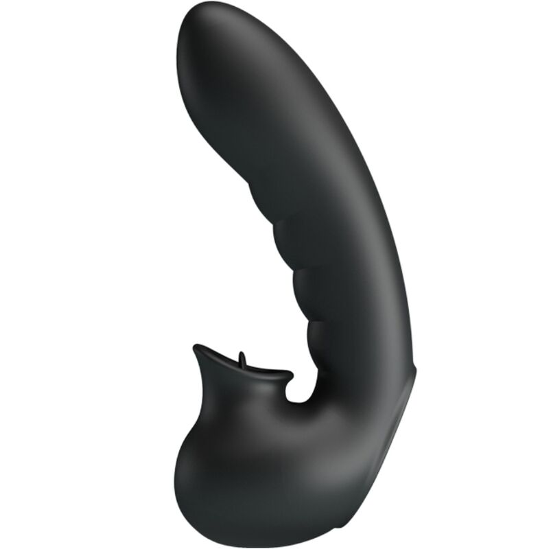 PRETTY LOVE - HOBGOBLIN BOÎTE À DOIGTS VIBRANTS 12 VIBRATIONS + STIMULATEUR DE CLITORIS NOIR PRETTY LOVE