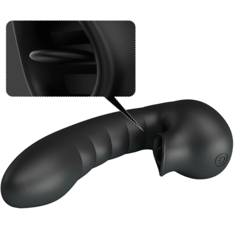 PRETTY LOVE - HOBGOBLIN BOÎTE À DOIGTS VIBRANTS 12 VIBRATIONS + STIMULATEUR DE CLITORIS NOIR PRETTY LOVE