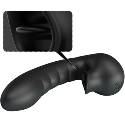 PRETTY LOVE - HOBGOBLIN BOÎTE À DOIGTS VIBRANTS 12 VIBRATIONS + STIMULATEUR DE CLITORIS NOIR PRETTY LOVE