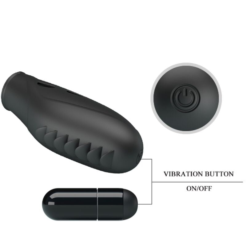 PRETTY LOVE - VIBRATEUR DOIGT EN SILICONE GILO NOIR PRETTY LOVE