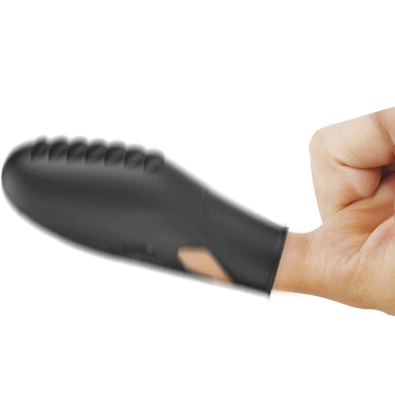 PRETTY LOVE - VIBRATEUR DOIGT EN SILICONE GILO NOIR PRETTY LOVE