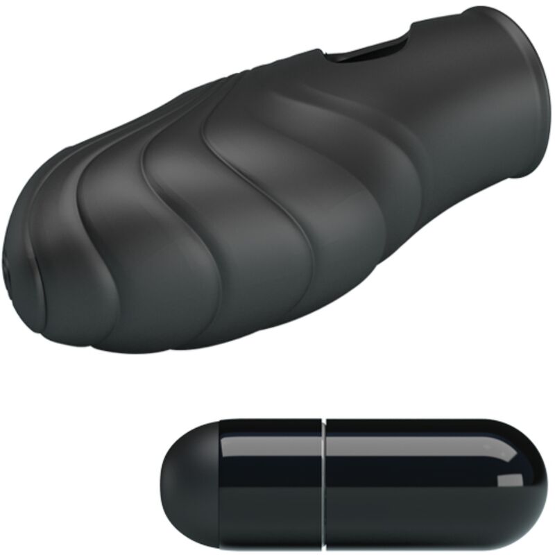PRETTY LOVE - VIBRATEUR DE DOIGT EN SILICONE LICH NOIR PRETTY LOVE