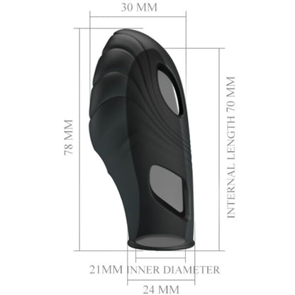 PRETTY LOVE - VIBRATEUR DE DOIGT EN SILICONE LICH NOIR PRETTY LOVE