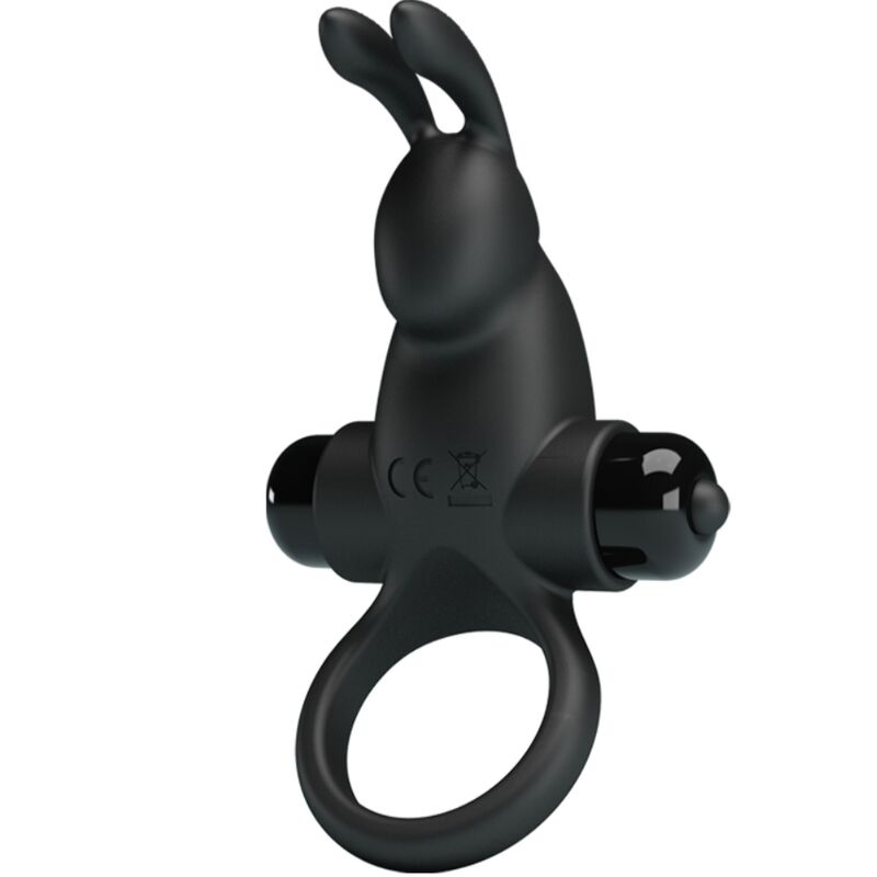 PRETTY LOVE - ANNEAU VIBRANT + STIMULATEUR DE CLITORIS RABBIT 10 VIBRATIONS NOIR PRETTY LOVE PARTY UP