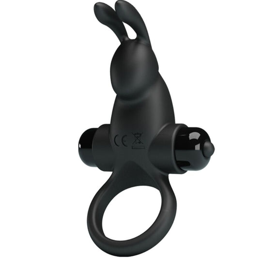 PRETTY LOVE - ANNEAU VIBRANT + STIMULATEUR DE CLITORIS RABBIT 10 VIBRATIONS NOIR PRETTY LOVE PARTY UP