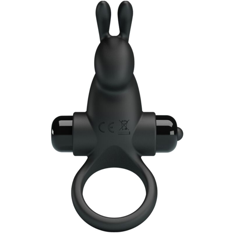 PRETTY LOVE - ANNEAU VIBRANT + STIMULATEUR DE CLITORIS RABBIT 10 VIBRATIONS NOIR PRETTY LOVE PARTY UP